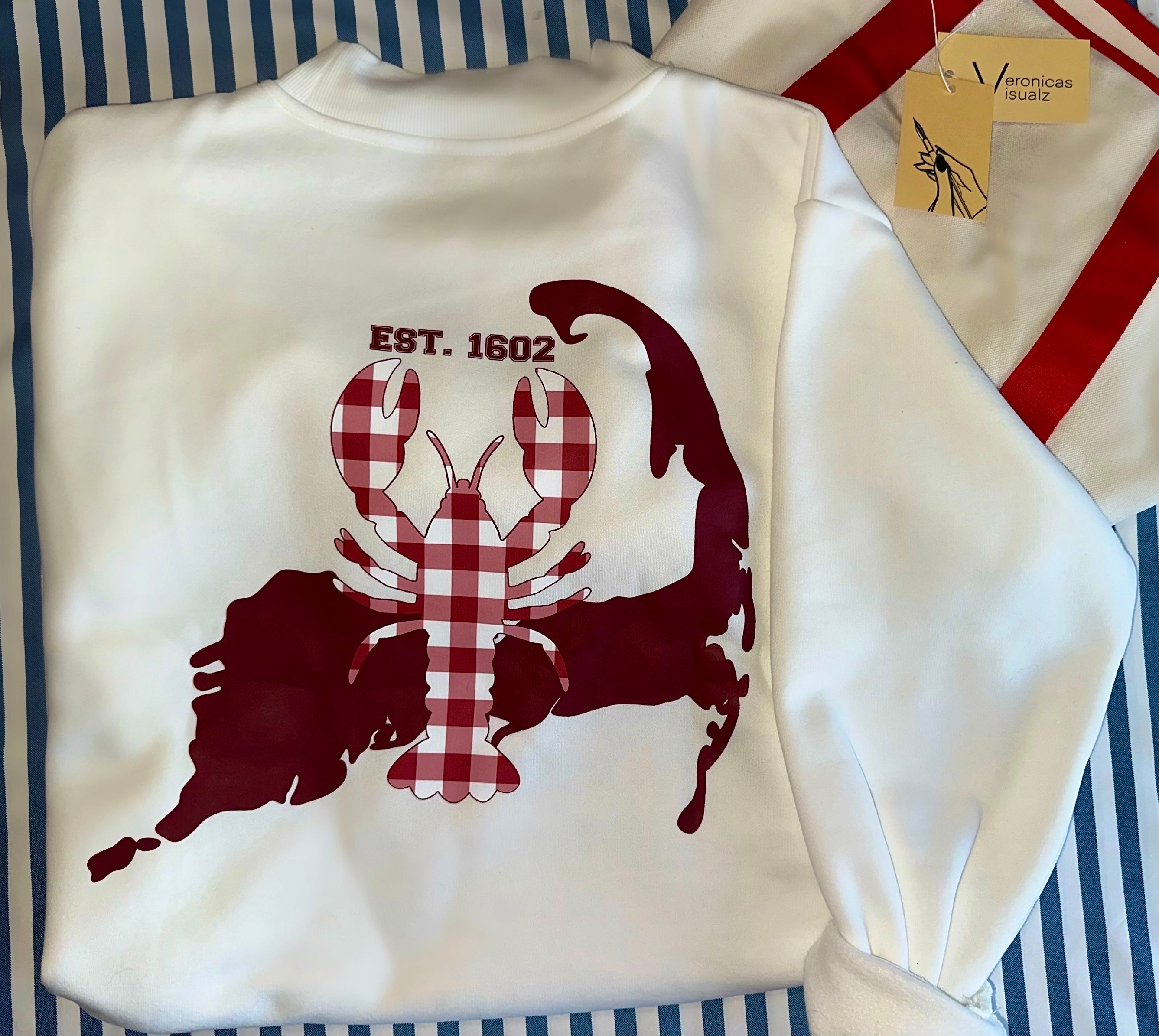 Cape Cod Red Gingham Mockneck